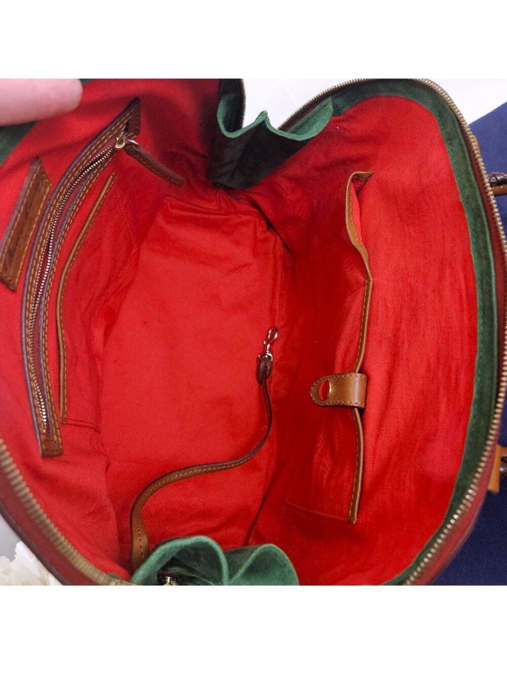 Dooney & Bourke Florentine Leather Vachetta Domed Satchel Natural Whip Stitch DB - Picture 6 of 15